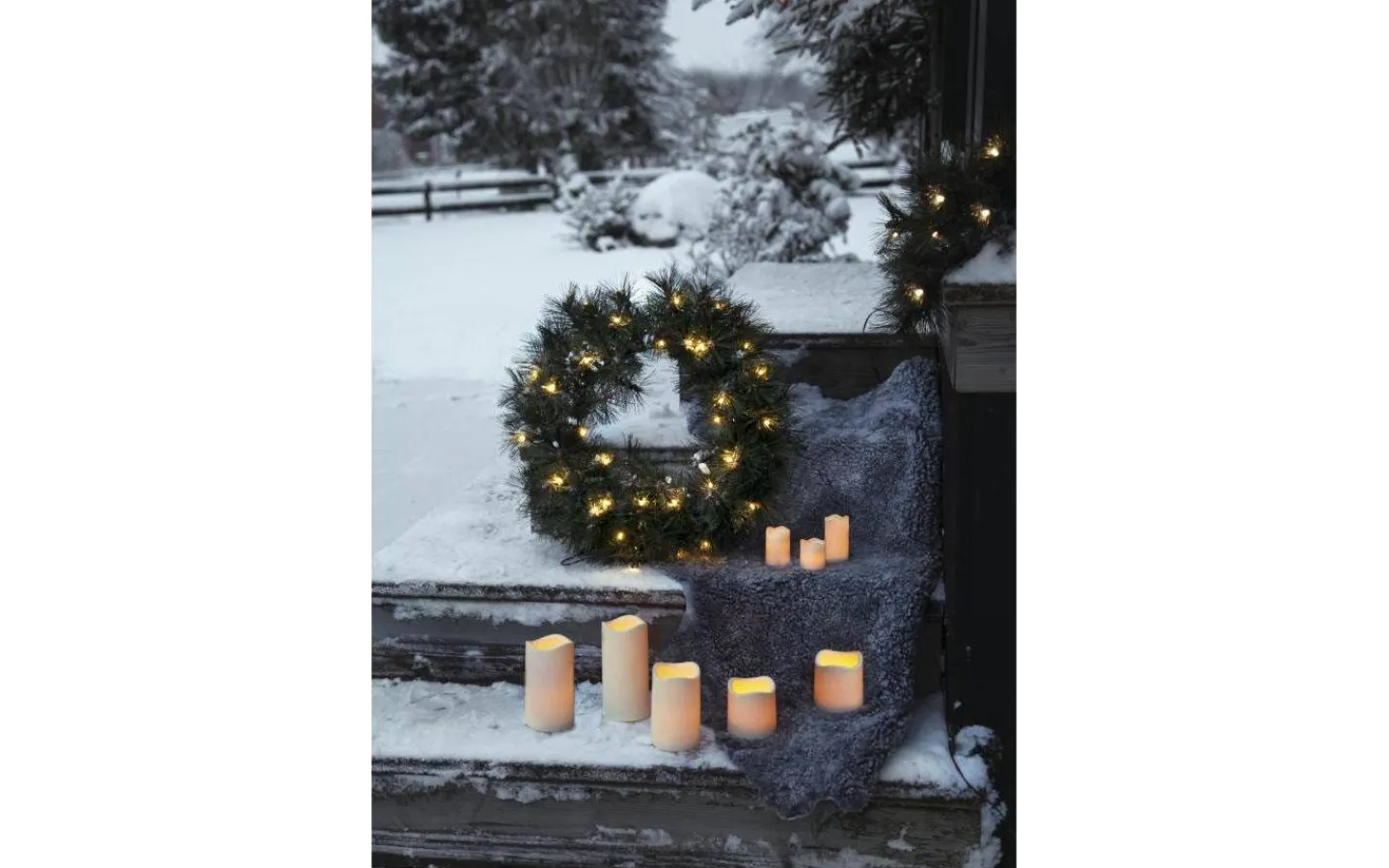 Kransar|Julpynt Utomhus<Star Trading Russian Pine Julkrans LED 50cm IP44