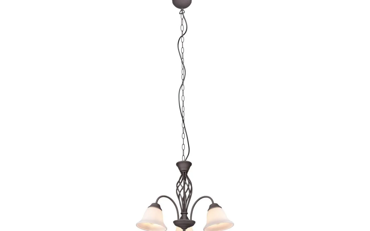Trio Lighting Rustica Takkrona 55cm 3-delad E27 rustik* Stora Taklampor Ø50-69 Cm