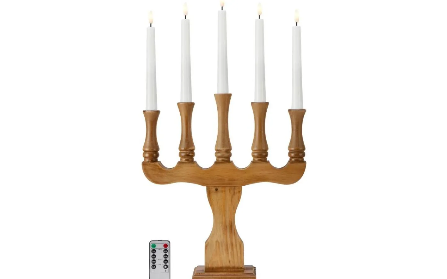 Batteridrivna Adventsljusstakar|Visa Alla Adventsljusstakar<Markslojd Rydboholm Batteridriven Adventsljusstake 53cm Betsad Brun