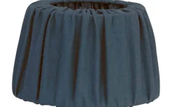 Enfärgade Runda Lampskärmar|Plisserade Lampskärmar<Hallbergs Sabina Lampskärm Ø44cm Denimblå