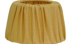Enfärgade Runda Lampskärmar|Plisserade Lampskärmar<Hallbergs Sabina Lampskärm Ø30cm Gul