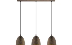 Eglo Safi Taklampa 70cm 3L Brun/Guld* Avlånga Taklampor