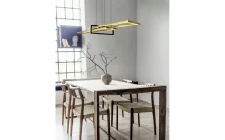 Avlånga Taklampor<Trio Lighting Salinas Takpendel LED matt mässing/matt svart