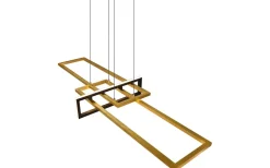 Avlånga Taklampor<Trio Lighting Salinas Takpendel LED matt mässing/matt svart