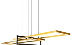 Avlånga Taklampor<Trio Lighting Salinas Takpendel LED matt mässing/matt svart