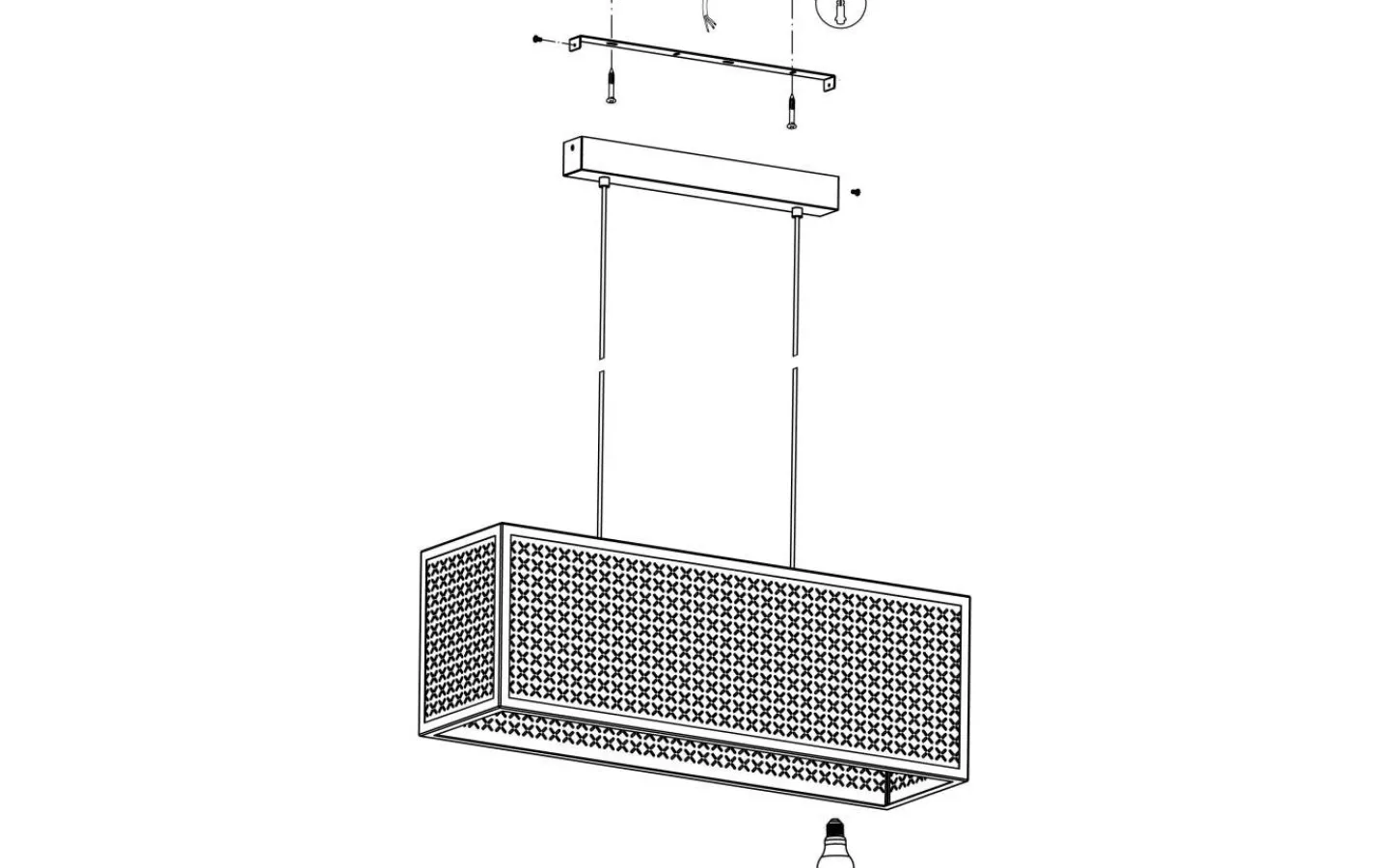 Eglo Sallicano Taklampa 73cm Svart* Avlånga Taklampor