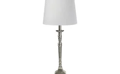 Salong Bordslampa 55cm Silver/Offwhite Lin