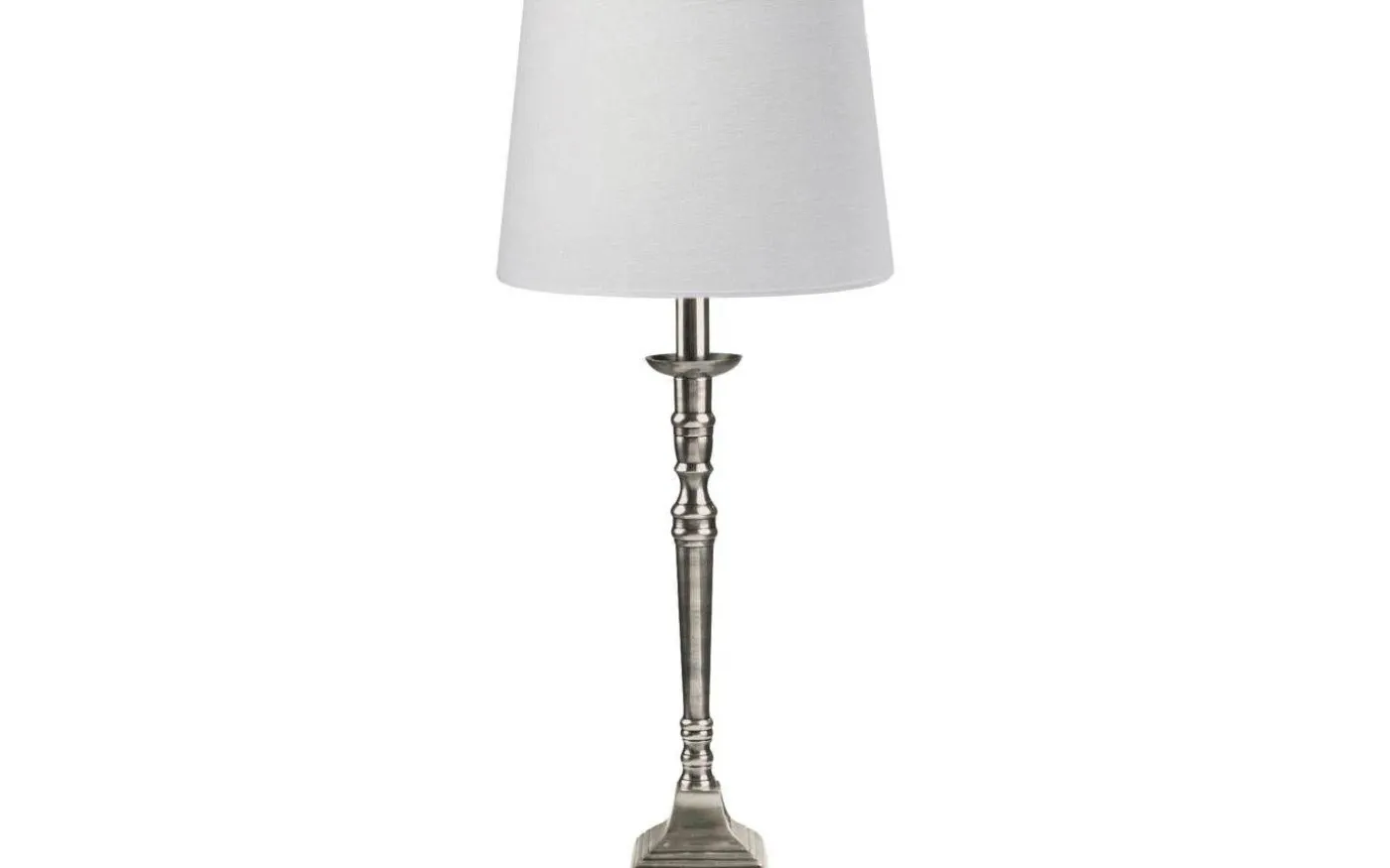Salong Bordslampa 55cm Silver/Offwhite Lin