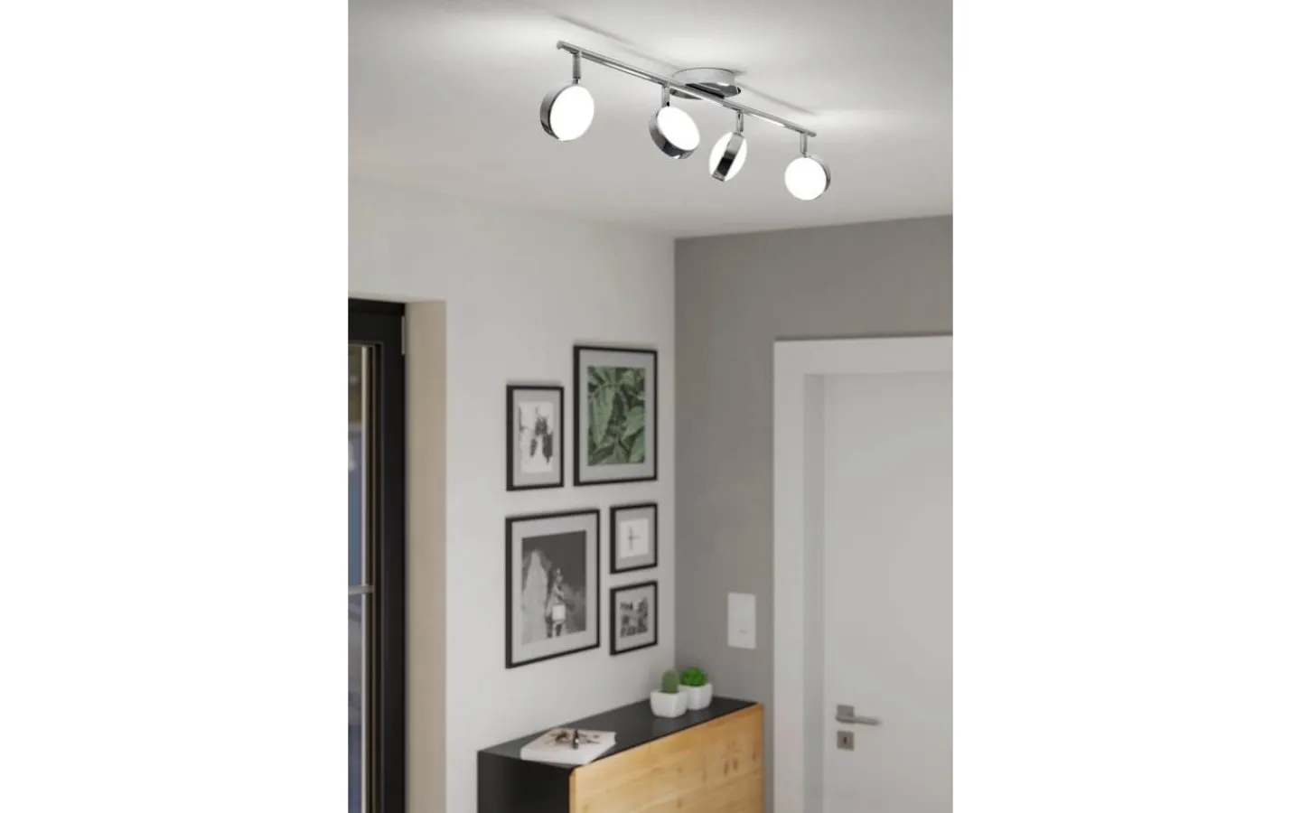 Eglo Salto Takspotlight 76cm LED 3000K 4x5,4W Krom* Avlånga Takspotlights|Takspot Med Minst 4 Lampor