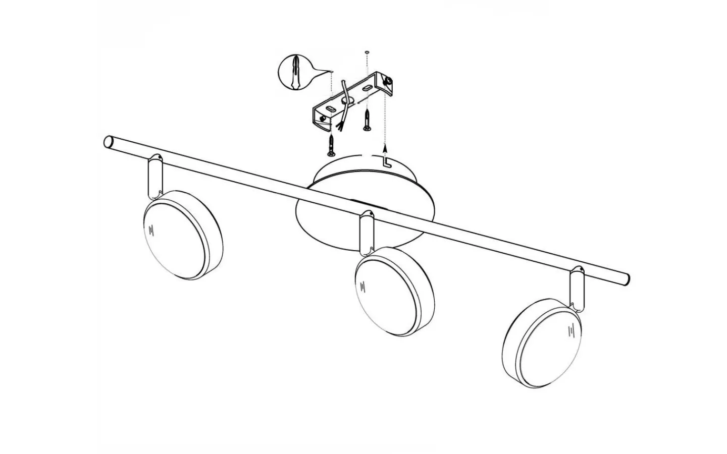 Avlånga Takspotlights|Takspot Med 3 Lampor<Eglo Salto Takspotlight 56cm LED 3000K 3x5,4W Krom