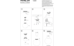 Taklampor Utomhus<Aneta Saltvik Plafond 20cm Svart/Vit IP44