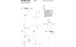 Aneta Saltvik Pollare 80cm Svart/Vit IP44* Pollare & Grindlyktor