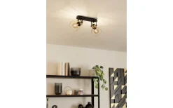 Avlånga Takspotlights|Takspot Med 2 Lampor<Eglo Sambatello Takspotlight 48cm Svart/Guld