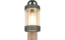 Vägglyktor|Vägglampor Utomhus<Trio Lighting Sambesi Vägglampa E27 antracit/trä skymningssensor IP44