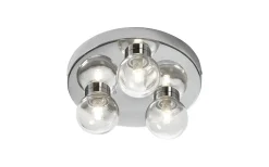 ArmaturHantverk Sandhamn Plafond Ø25cm Krom/Klar IP44* Badrumslampor Tak