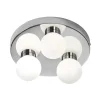 Badrumslampor Tak<ArmaturHantverk Sandhamn Plafond Ø25cm Krom/Opal IP44