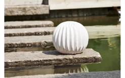 Star Trading Sandy Batteridrivet Klot i Sandstone 26cm Vit IP44* Utomhusdekorationer|Golvlampor Utomhus