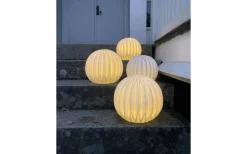 Star Trading Sandy Batteridrivet Klot i Sandstone 26cm Vit IP44* Utomhusdekorationer|Golvlampor Utomhus