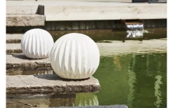 Star Trading Sandy Batteridrivet Klot i Sandstone 26cm Vit IP44* Utomhusdekorationer|Golvlampor Utomhus