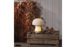 Sandy Solcellsdriven Svamp i Sandstone 24cm Vit