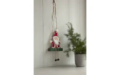 Batteri Julpynt Inomhus<Star Trading Santa Batteridriven Tomte på gunga 50cm Röd