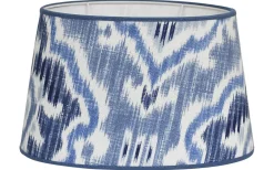 Mönstrade Lampskärmar|Ovala Lampskärmar<Hallbergs Saphia Lampskärm Oval 25cm Blå