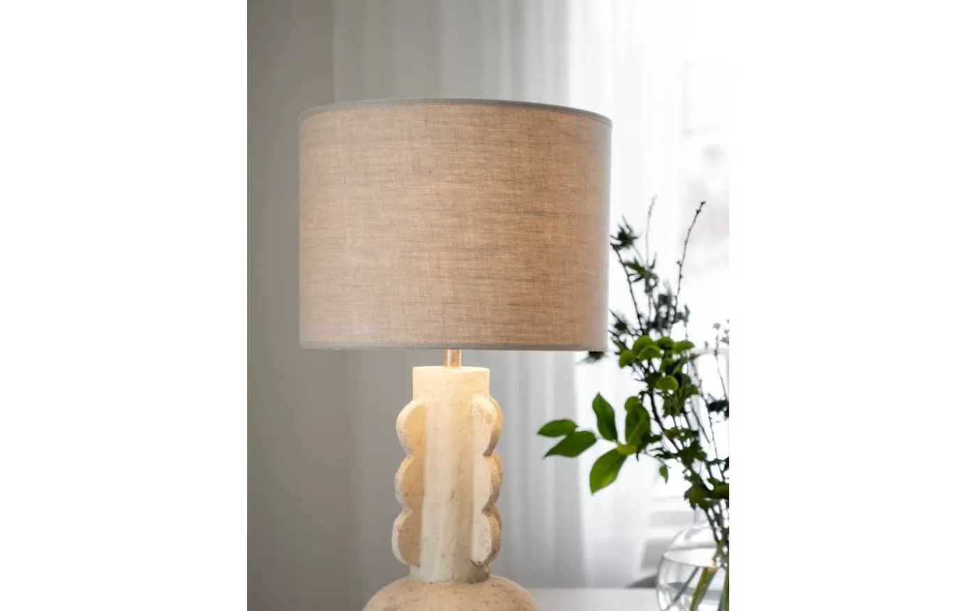 Sara Lampskärm Cylinder Ø35cm Lin Natur