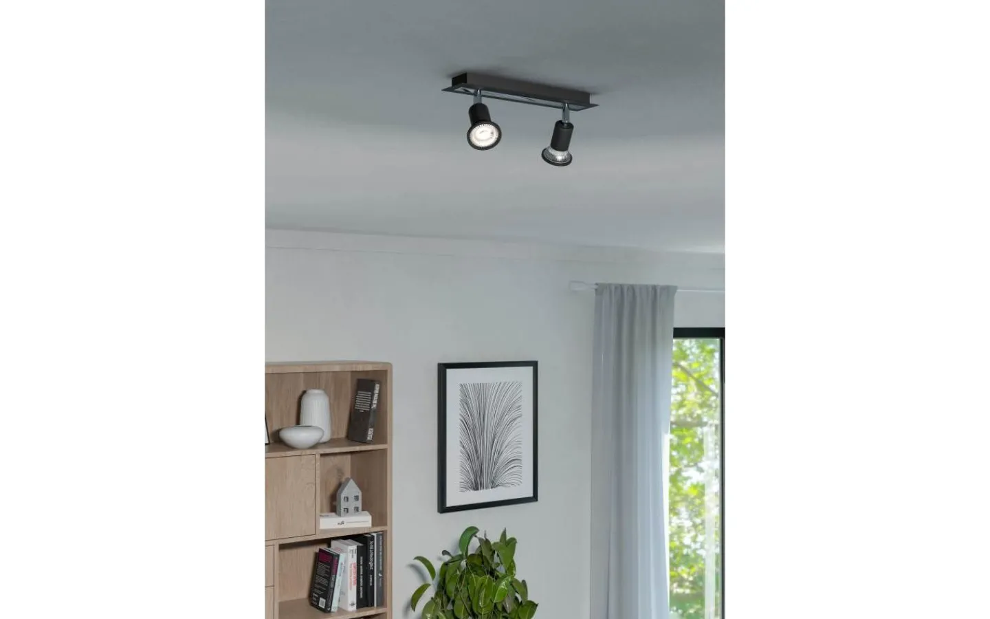 Eglo Sarria Takspotlight 30cm GU10 LED 3000K 2x4,5W Svart* Avlånga Takspotlights|Takspot Med 2 Lampor