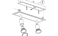 Eglo Sarria Takspotlight 30cm GU10 LED 3000K 2x4,5W Svart* Avlånga Takspotlights|Takspot Med 2 Lampor