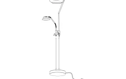 Eglo Sarrione Golvlampa 180cm LED 3000K 2,8+17W Matt Nickel* Uplight|Golvläslampor