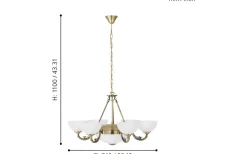 Stora Taklampor Ø70-150 Cm<Eglo Savoy Takkrona 74cm 6L Brons