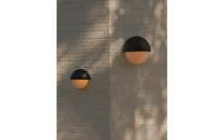 Scorpius Round Vägglampa Svart IP44