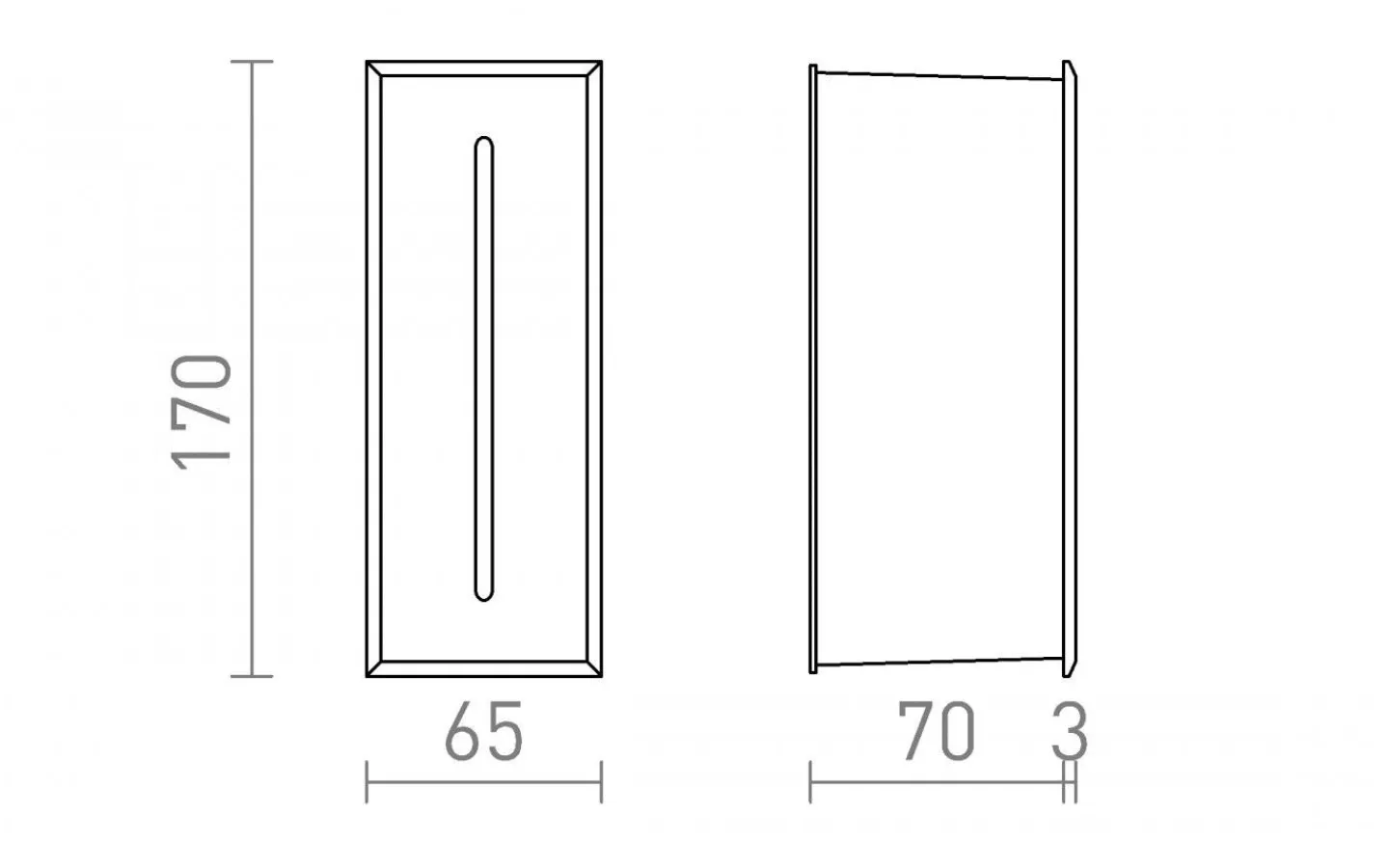 Vägglampor Utomhus<Rendl Segno Infälld Vägglampa 3W 3000K Vit IP54