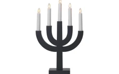 Visa Alla Adventsljusstakar|Adventsljusstakar 31-60 Cm<Star Trading Selma Adventsljusstake Mörkgrå 40cm