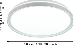 Seluci Plafond 49cm LED 3000-6500K 40W med Fjärrkontroll Vit