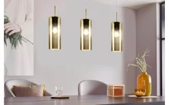 Eglo Selvino Taklampa 71cm Nickel/Guld* Avlånga Taklampor