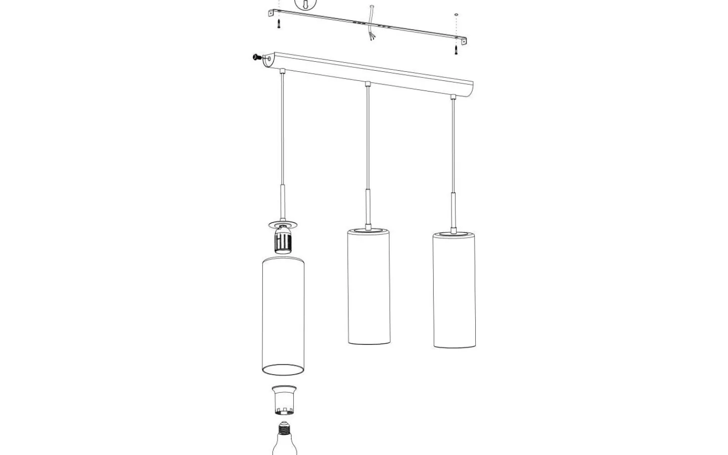 Eglo Selvino Taklampa 71cm Nickel/Guld* Avlånga Taklampor