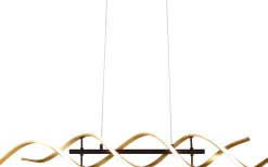 Trio Lighting Sequence Takpendel LED matt mässing/matt svart* Avlånga Taklampor