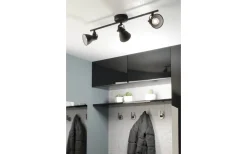 Eglo Seras Takspotlight 60cm GU10 LED 3000K 3x3W Svart* Avlånga Takspotlights|Takspot Med 3 Lampor