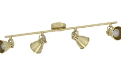 Avlånga Takspotlights|Takspot Med Minst 4 Lampor<Eglo Seras Takspotlight 77cm GU10 LED 3000K 4x3W Borstad Mässing