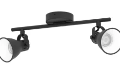 Avlånga Takspotlights|Takspot Med 2 Lampor<Eglo Seras Takspotlight 37cm GU10 LED 3000K 2x3W Svart
