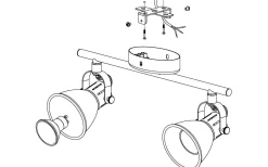 Avlånga Takspotlights|Takspot Med 2 Lampor<Eglo Seras Takspotlight 37cm GU10 LED 3000K 2x3W Svart