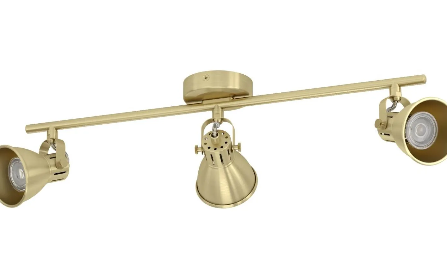Eglo Seras Takspotlight 60cm GU10 LED 3000K 3x3W Borstad Mässing* Avlånga Takspotlights|Takspot Med 3 Lampor
