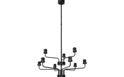 Hallbergs Serena Taklampa 9L 70cm Svart* Stora Taklampor Ø70-150 Cm