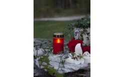 Serene Batteridrivet Gravljus 12cm Timer 300h Röd