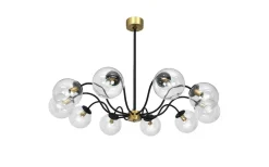 Hallbergs Serenety Taklampa 104cm Svart/Klar* Stora Taklampor Ø70-150 Cm