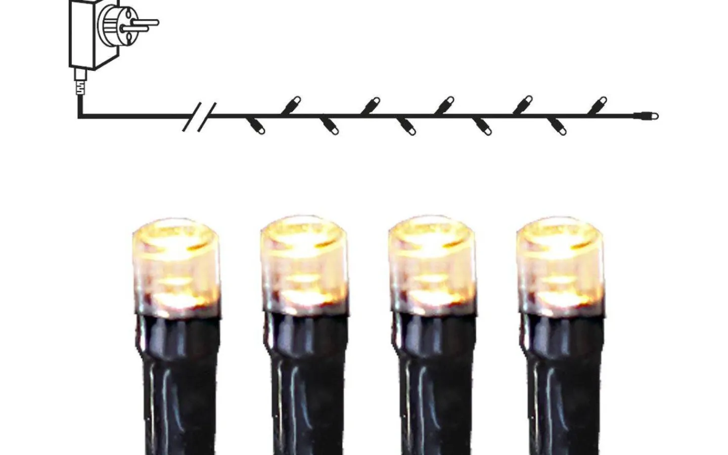 Långa Ljusslingor (11-20M)|Ljusslingor Utomhus<Star Trading Serie MicroLED Ljusslinga 18m Svart IP44