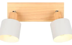 Trio Lighting Shanti Spotlight 2-delad E14 varmgrå/trä* Takspot Med 2 Lampor