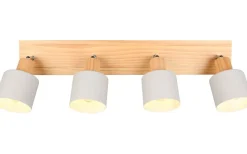 Shanti Spotlight 4-delad E14 varmgrå/trä