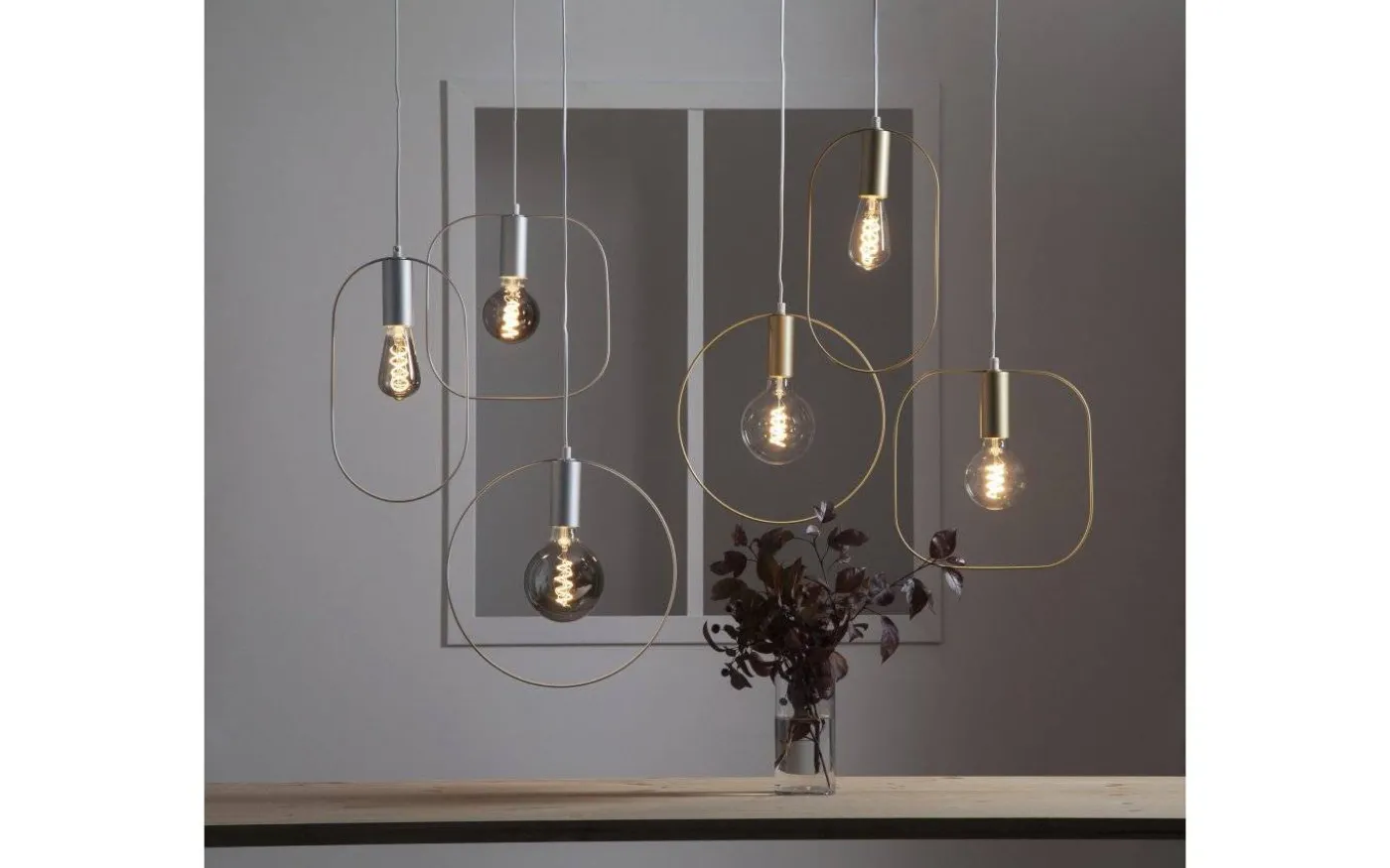 Shape Fyrkantig Pendel Silver